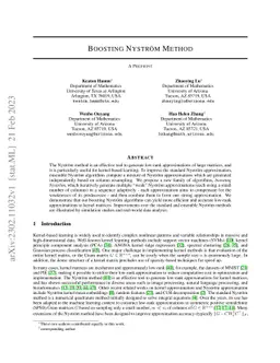Boosting Nyström Method