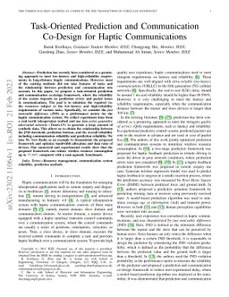 Task-Oriented Prediction and Communication Co-Design for Haptic
  Communications