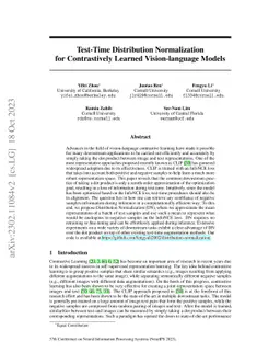 Test-Time Distribution Normalization for Contrastively Learned
  Vision-language Models