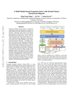 A Multi-Modal Neural Geometric Solver with Textual Clauses Parsed from
  Diagram