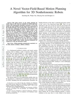 A Novel Vector-Field-Based Motion Planning Algorithm for 3D Nonholonomic
  Robots