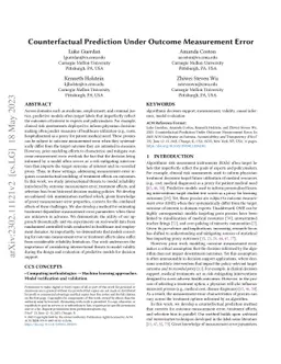 Counterfactual Prediction Under Outcome Measurement Error