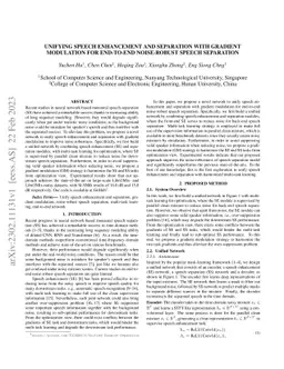 Unifying Speech Enhancement and Separation with Gradient Modulation for
  End-to-End Noise-Robust Speech Separation