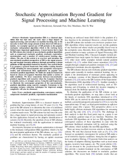 Stochastic Approximation Beyond Gradient for Signal Processing and
  Machine Learning