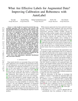 What Are Effective Labels for Augmented Data? Improving Calibration and
  Robustness with AutoLabel