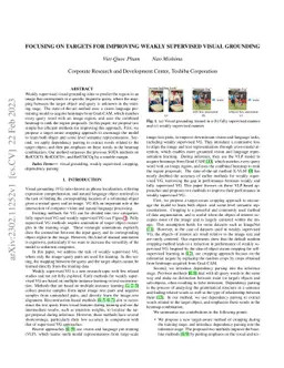 Focusing On Targets For Improving Weakly Supervised Visual Grounding