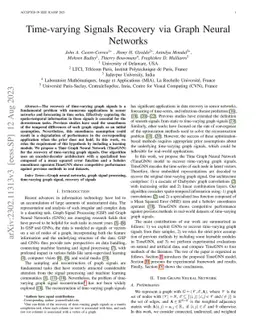 Time-varying Signals Recovery via Graph Neural Networks