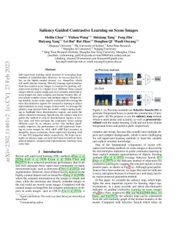 Saliency Guided Contrastive Learning on Scene Images