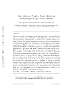 Drop Edges and Adapt: a Fairness Enforcing Fine-tuning for Graph Neural
  Networks