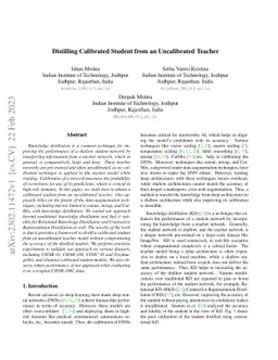 Distilling Calibrated Student from an Uncalibrated Teacher