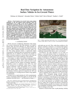 Real-Time Navigation for Autonomous Surface Vehicles In Ice-Covered
  Waters