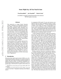 Some Might Say All You Need Is Sum