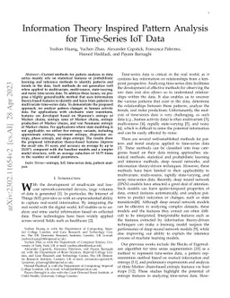 Information Theory Inspired Pattern Analysis for Time-series Data