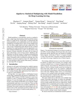 AlpaServe: Statistical Multiplexing with Model Parallelism for Deep
  Learning Serving
