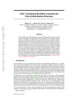 VRA: Variational Rectified Activation for Out-of-distribution Detection