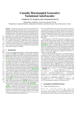 Causally Disentangled Generative Variational AutoEncoder
