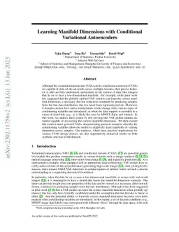 Learning Manifold Dimensions with Conditional Variational Autoencoders