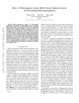 Hera: A Heterogeneity-Aware Multi-Tenant Inference Server for
  Personalized Recommendations