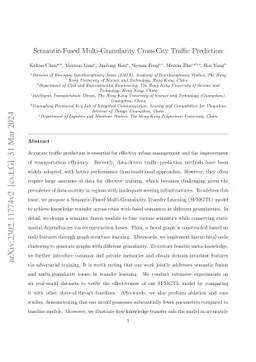 Semantic-Fused Multi-Granularity Cross-City Traffic Prediction