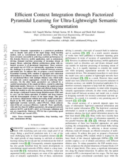 Efficient Context Integration through Factorized Pyramidal Learning for
  Ultra-Lightweight Semantic Segmentation