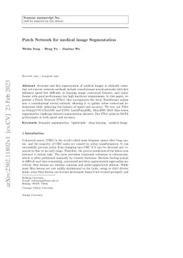 Patch Network for medical image Segmentation