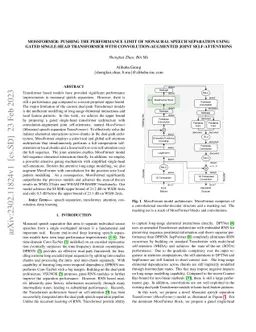 MossFormer: Pushing the Performance Limit of Monaural Speech Separation
  using Gated Single-Head Transformer with Convolution-Augmented Joint
  Self-Attentions