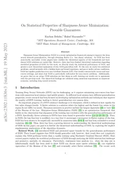 On Statistical Properties of Sharpness-Aware Minimization: Provable
  Guarantees