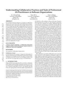 Understanding Collaborative Practices and Tools of Professional UX
  Practitioners in Software Organizations