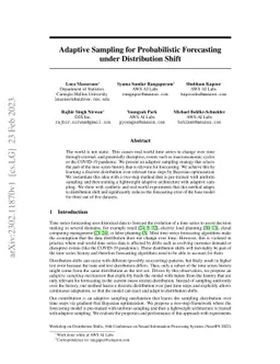 Adaptive Sampling for Probabilistic Forecasting under Distribution Shift