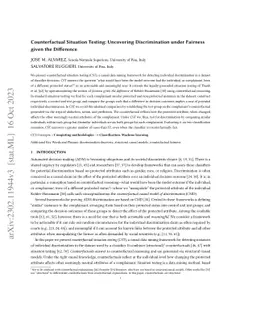 Counterfactual Situation Testing: Uncovering Discrimination under
  Fairness given the Difference