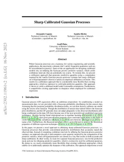 Sharp Calibrated Gaussian Processes