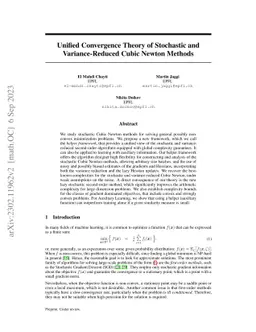 Unified Convergence Theory of Stochastic and Variance-Reduced Cubic Newton Methods