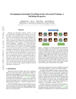 Investigating Catastrophic Overfitting in Fast Adversarial Training: A
  Self-fitting Perspective