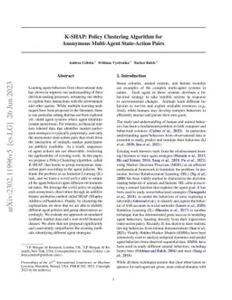 K-SHAP: Policy Clustering Algorithm for Anonymous Multi-Agent
  State-Action Pairs