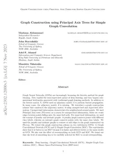 Graph Construction using Principal Axis Trees for Simple Graph
  Convolution