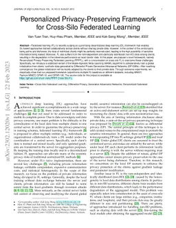 Personalized Privacy-Preserving Framework for Cross-Silo Federated
  Learning