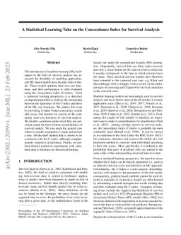 A Statistical Learning Take on the Concordance Index for Survival
  Analysis