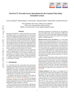 ProSpeCT: Provably Secure Speculation for the Constant-Time Policy
  (Extended version)