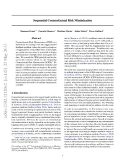 Sequential Counterfactual Risk Minimization