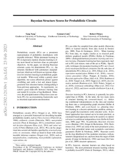 Bayesian Structure Scores for Probabilistic Circuits