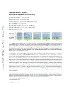Language Model Crossover: Variation through Few-Shot Prompting