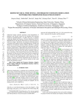 RSFDM-Net: Real-time Spatial and Frequency Domains Modulation Network
  for Underwater Image Enhancement