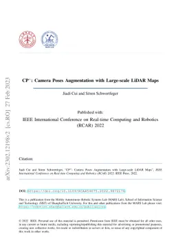 CP+: Camera Poses Augmentation with Large-scale LiDAR Maps