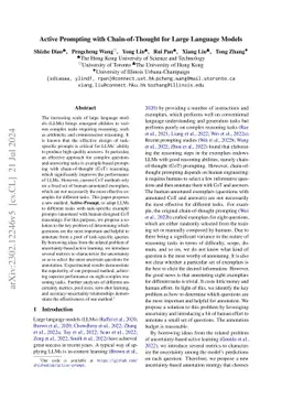 Active Prompting with Chain-of-Thought for Large Language Models