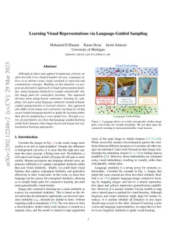 Learning Visual Representations via Language-Guided Sampling