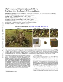 MERF: Memory-Efficient Radiance Fields for Real-time View Synthesis in
  Unbounded Scenes