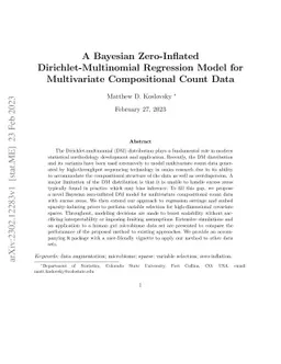A Bayesian Zero-Inflated Dirichlet-Multinomial Regression Model for
  Multivariate Compositional Count Data
