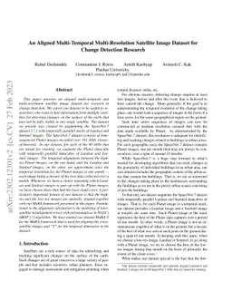An Aligned Multi-Temporal Multi-Resolution Satellite Image Dataset for
  Change Detection Research