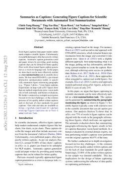 Summaries as Captions: Generating Figure Captions for Scientific
  Documents with Automated Text Summarization