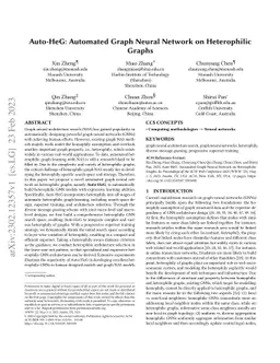Auto-HeG: Automated Graph Neural Network on Heterophilic Graphs